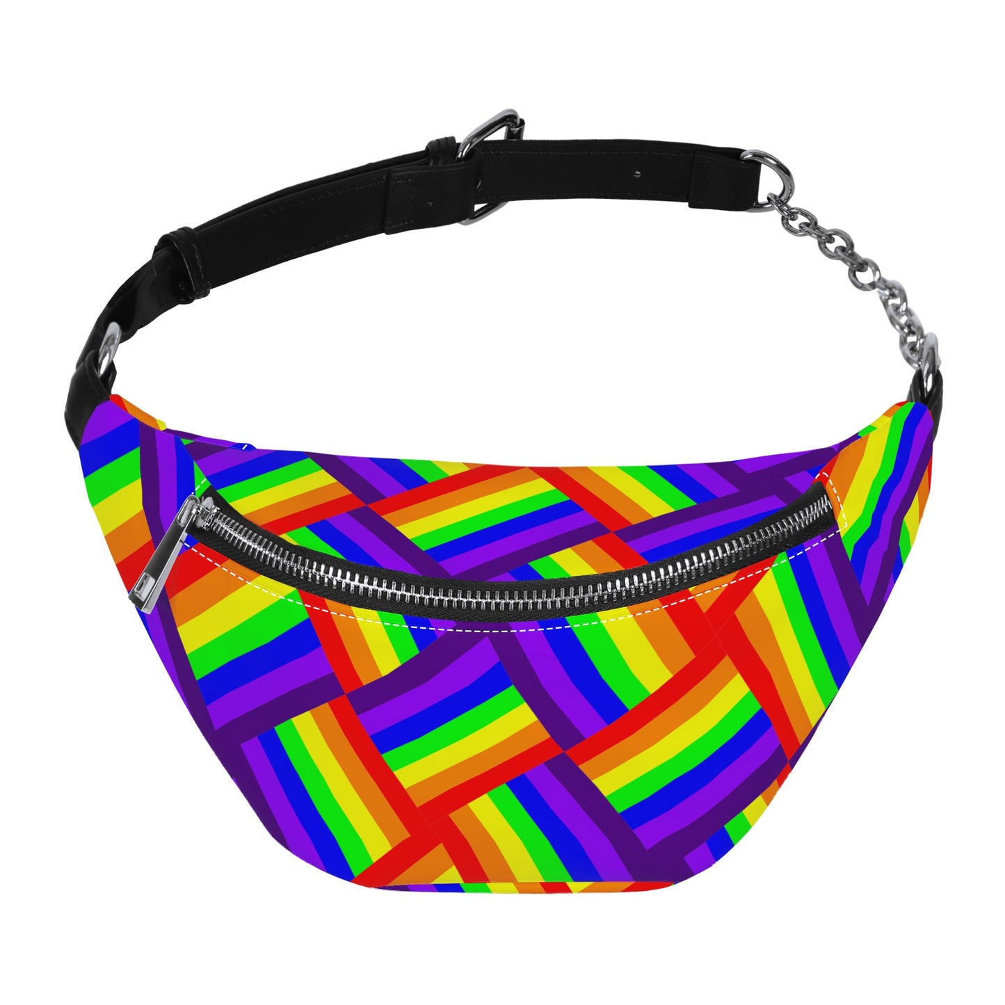 Rainbow Weave Fashion Fanny bag