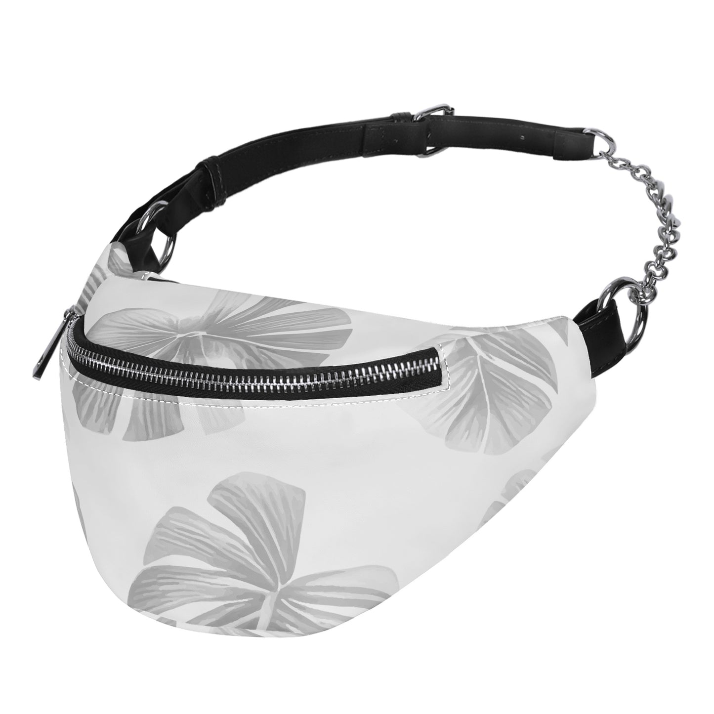 White Monstera Fashion Fanny bag