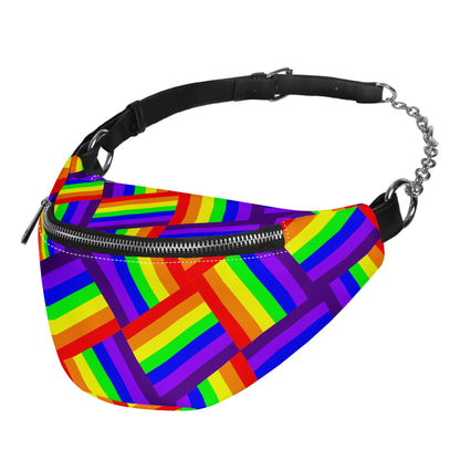 Rainbow Weave Fashion Fanny bag