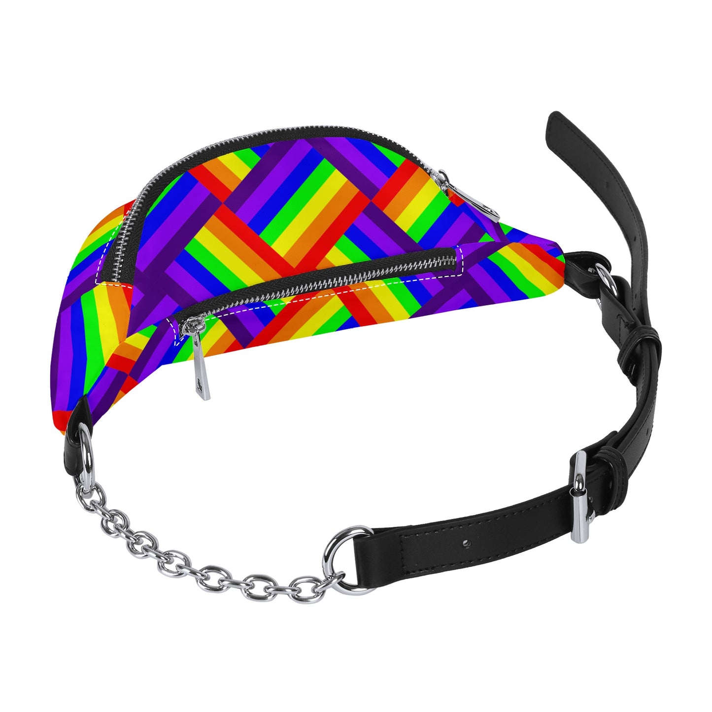 Rainbow Weave Fashion Fanny bag