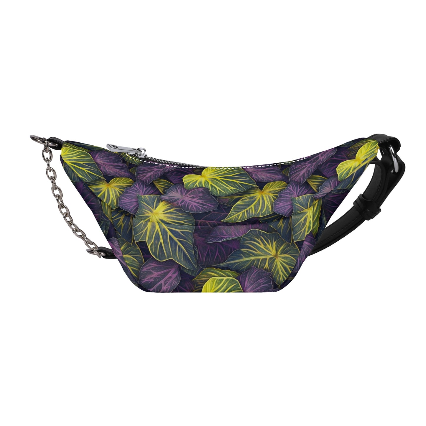 Luxtrini Iridescent Syngonium: Purple and Yellow Fashion Fanny bag