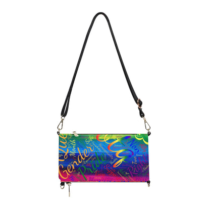 LGBTQ Word Cloud Foldable Cross Body Handbags