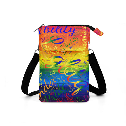 LGBTQ Word Cloud Cloth Crossbody Bag