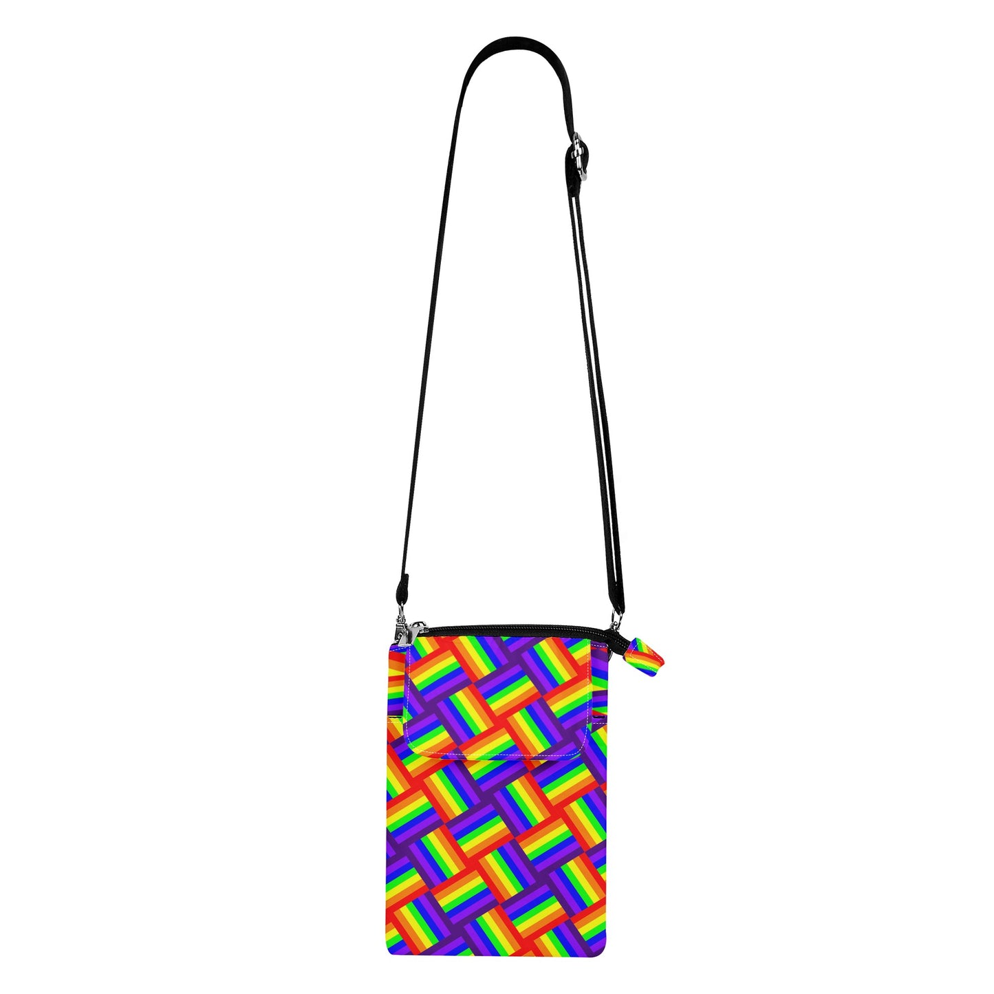 Rainbow Weave Cloth Crossbody Bag