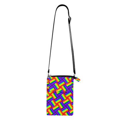 Rainbow Weave Cloth Crossbody Bag