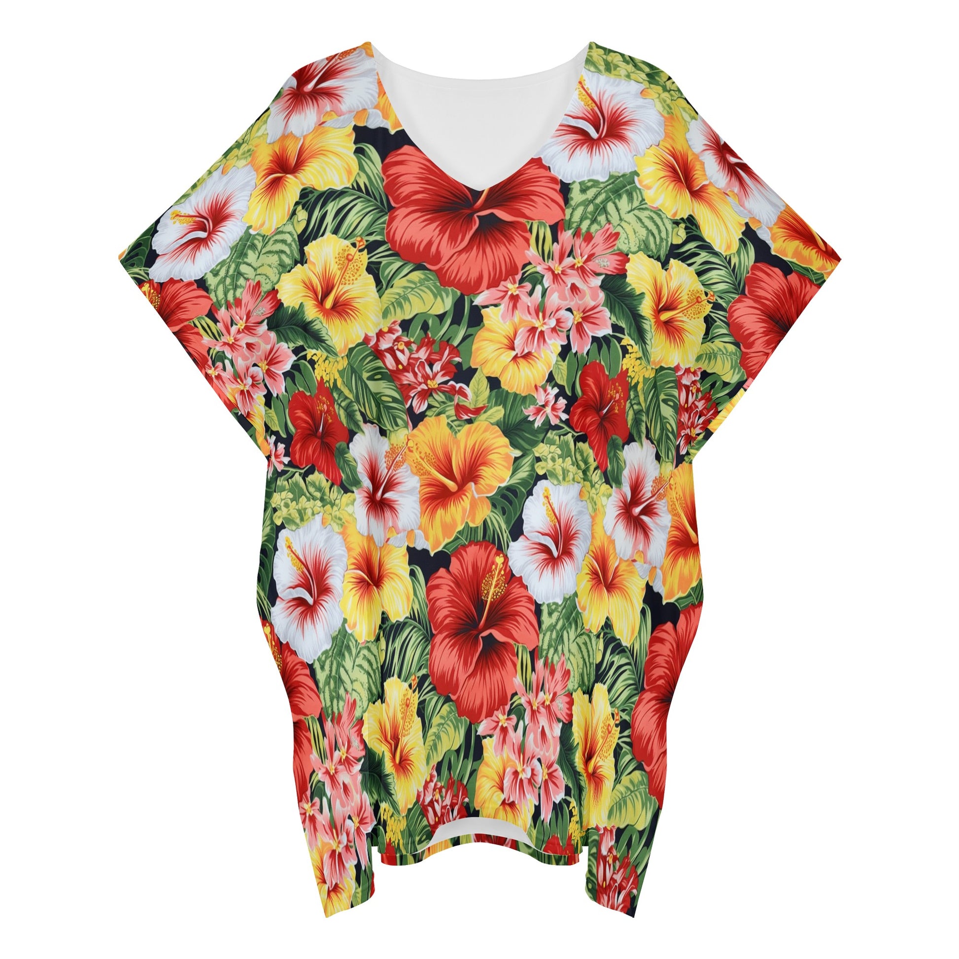 Hibiscus Women Oversize Shirt Dress