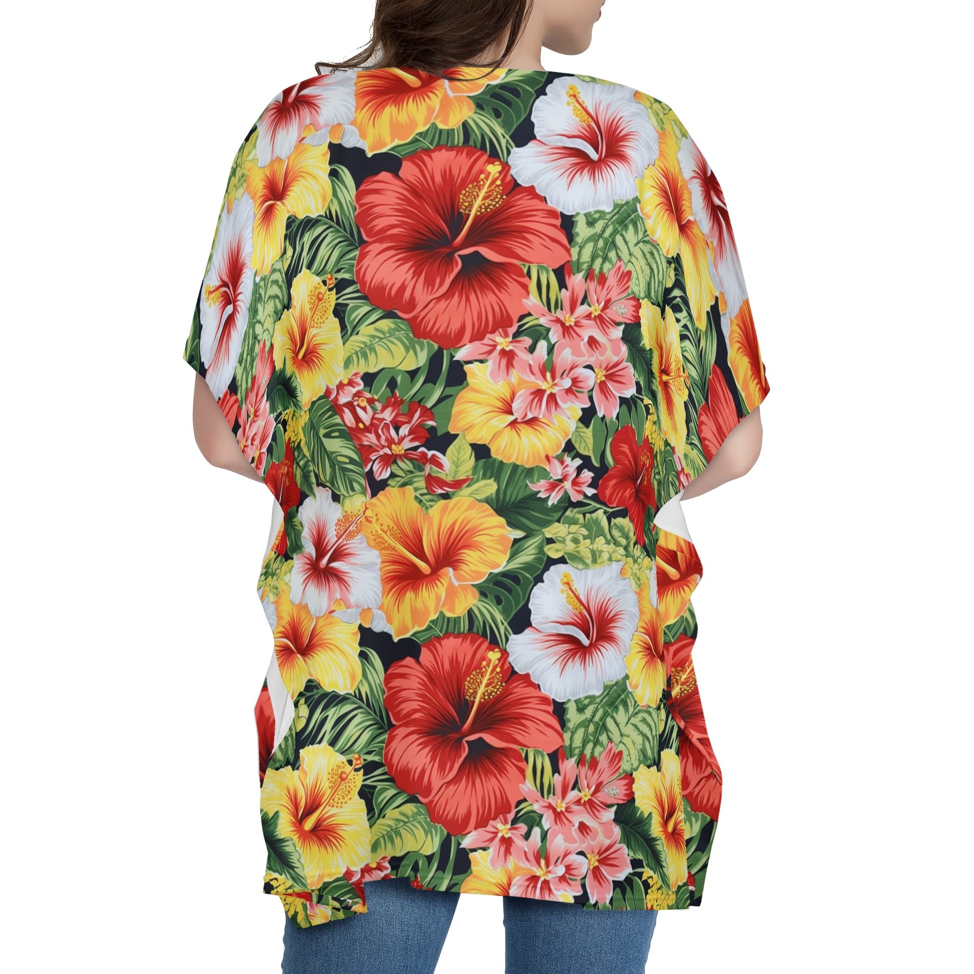 Hibiscus Women Oversize Shirt Dress