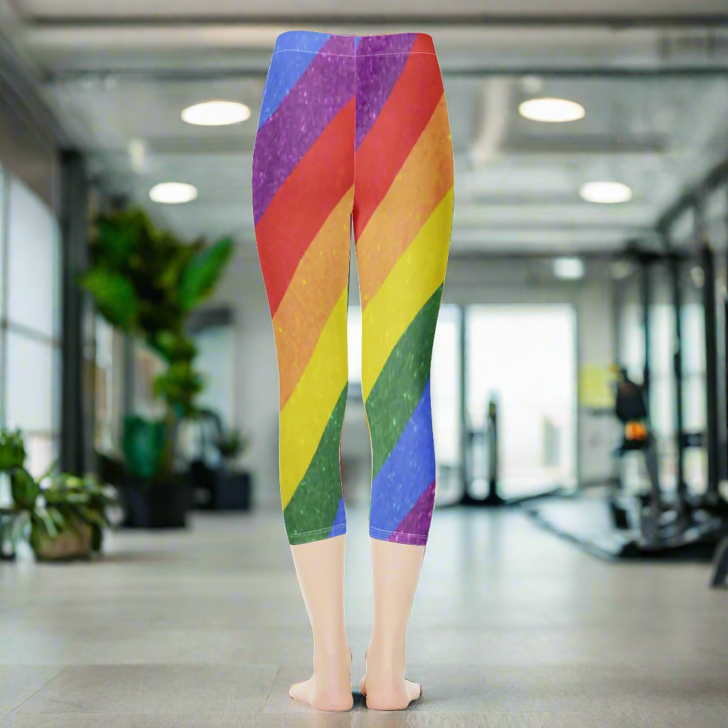 LGBT Pride Motif Pattern Women's Capris