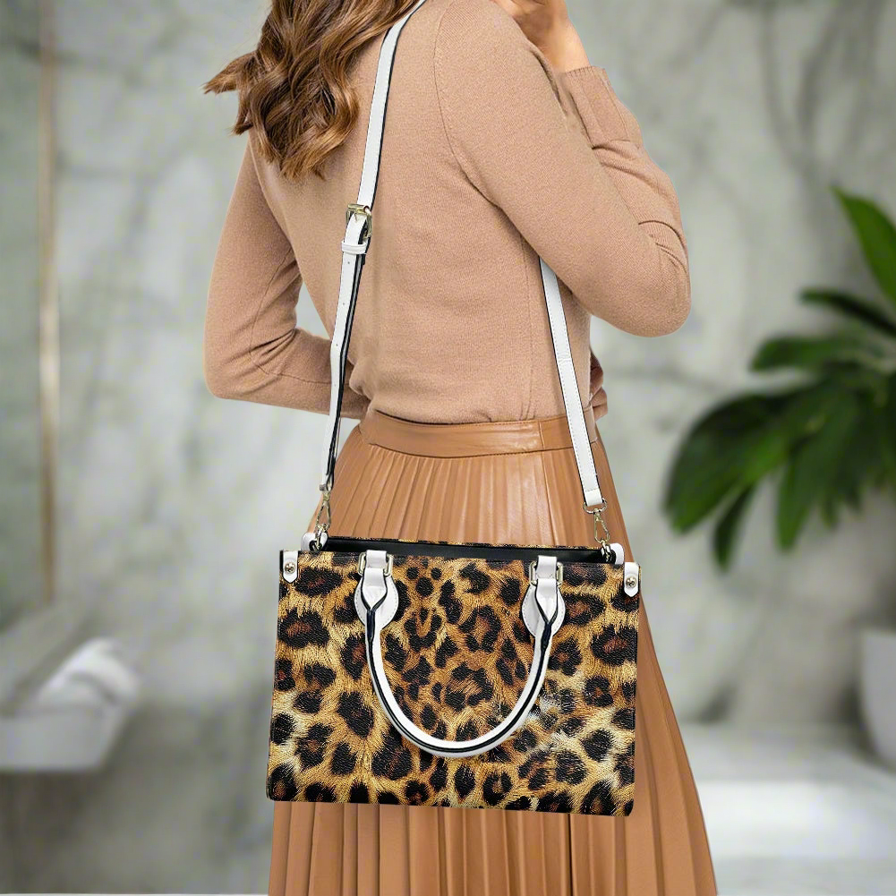 Leopard pattern Women's PU leather twill handbag