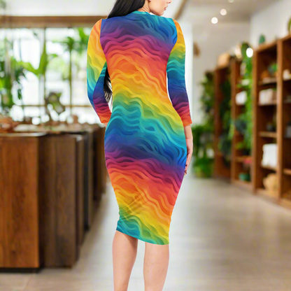 Rainbow Pride - LGBTQ Women Bodycon Midi Sheath Dress