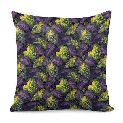 Luxtrini Iridescent Syngonium: Purple and Yellow Pillow Cover