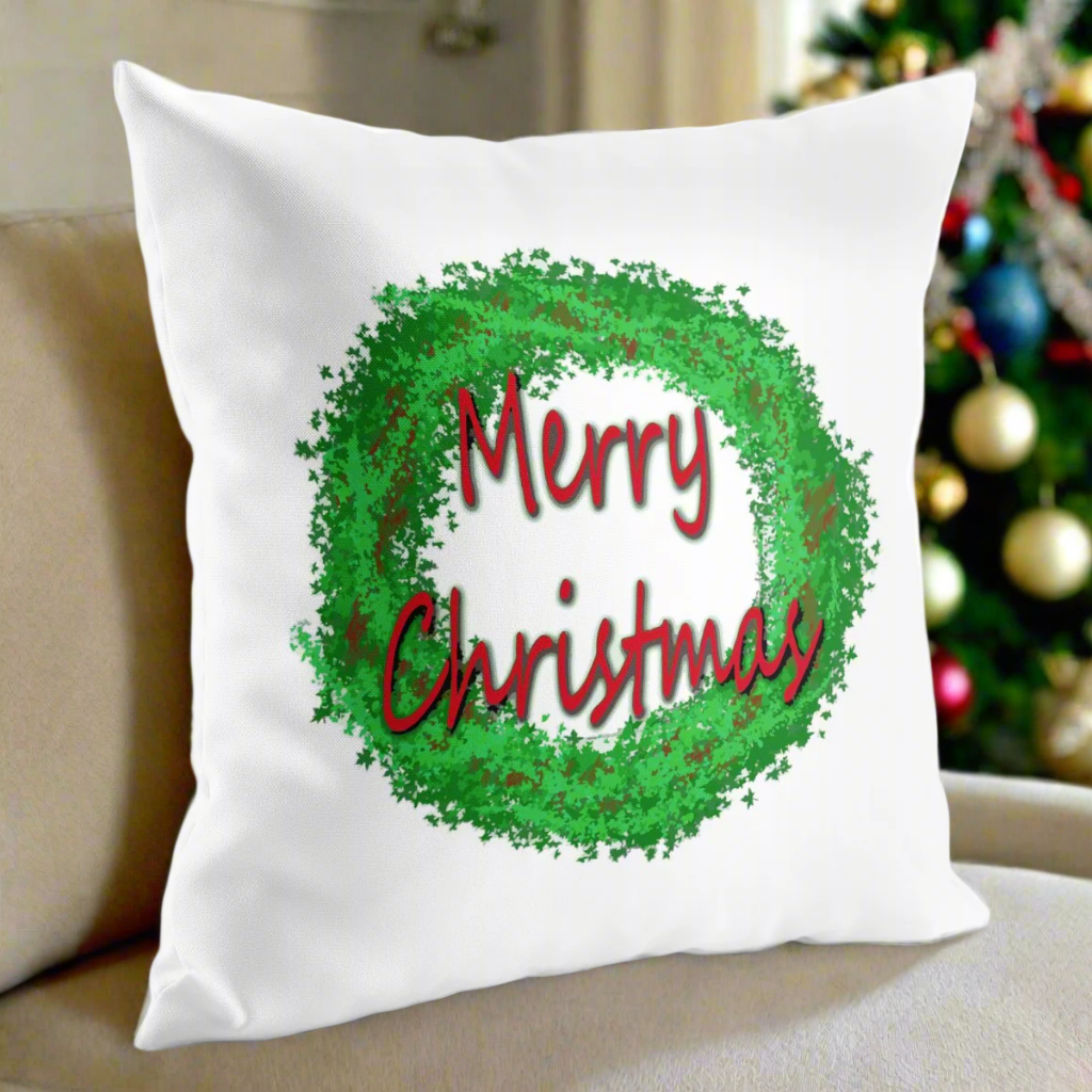 Bright Festive Holiday Pillow Case for Sofa or Couch with Chic Design