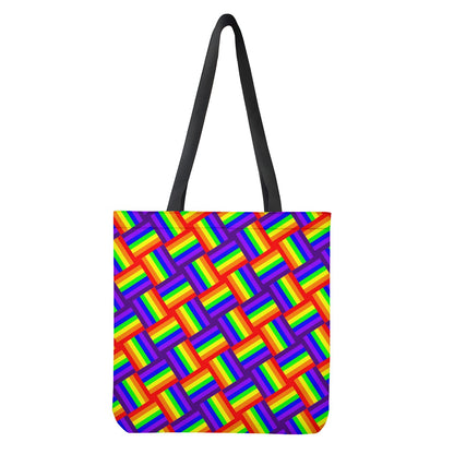 Rainbow Weave Cloth Tote Bags