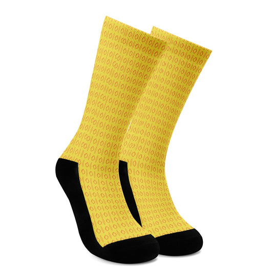 African Mud Print #14 Yellow Crew Socks