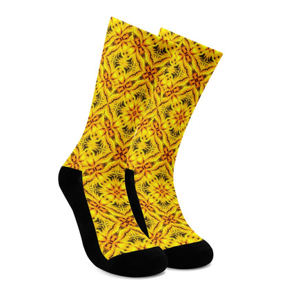 Yellow Toghu: traditional outfit of Northwestern Cameroon Crew Socks