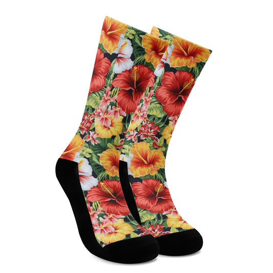 Hibiscus Crew Socks