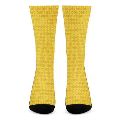 African Mud Print #14 Yellow Crew Socks