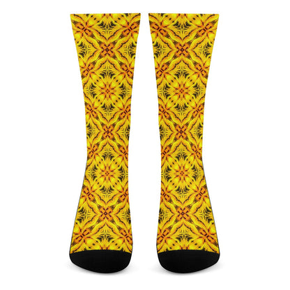 Yellow Toghu: traditional outfit of Northwestern Cameroon Crew Socks