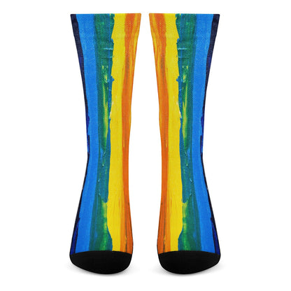 Rainbow Painting Crew Socks