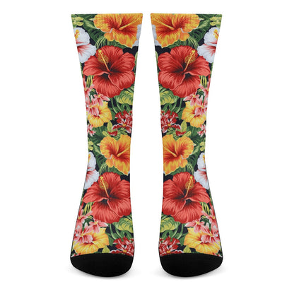 Hibiscus Crew Socks