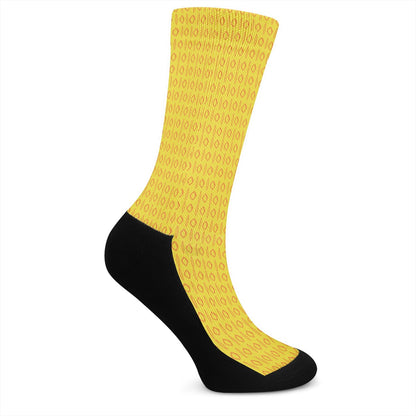 African Mud Print #14 Yellow Crew Socks