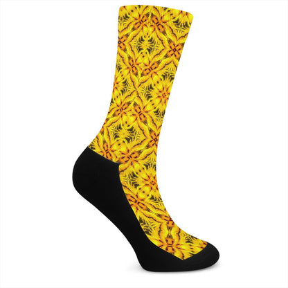 Yellow Toghu: traditional outfit of Northwestern Cameroon Crew Socks