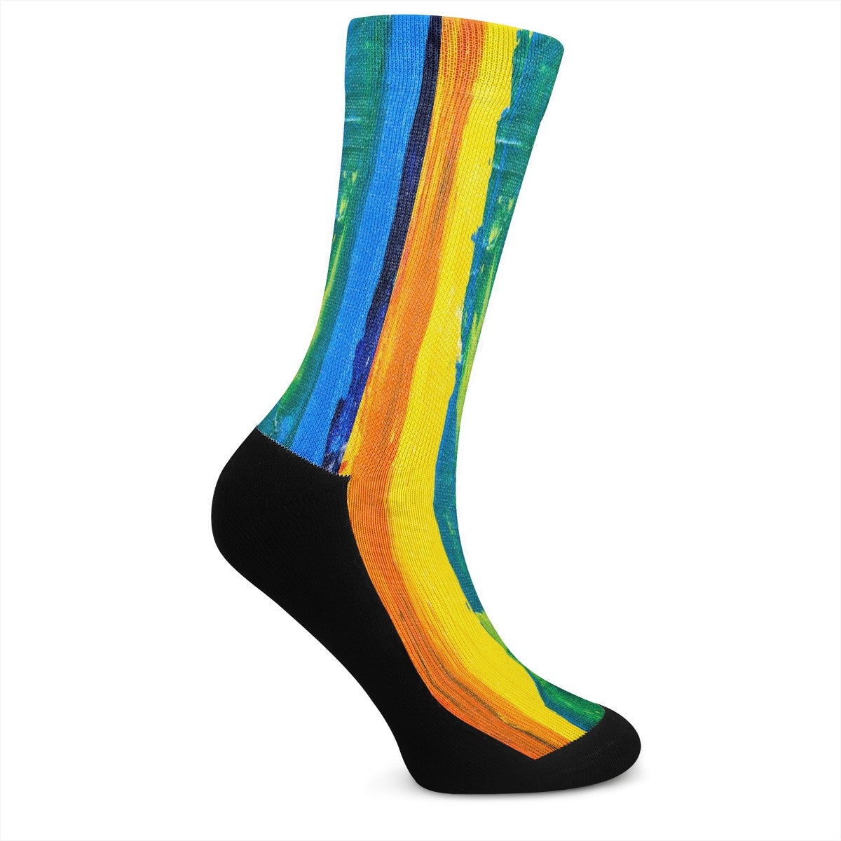 Rainbow Painting Crew Socks