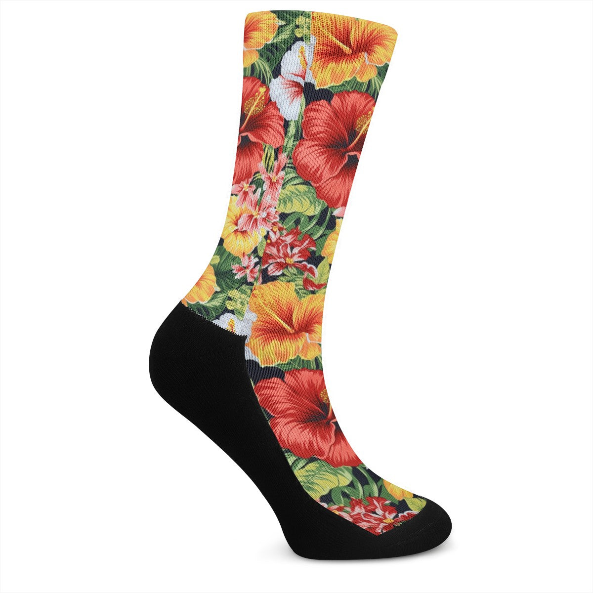 Hibiscus Crew Socks