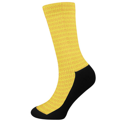 African Mud Print #14 Yellow Crew Socks