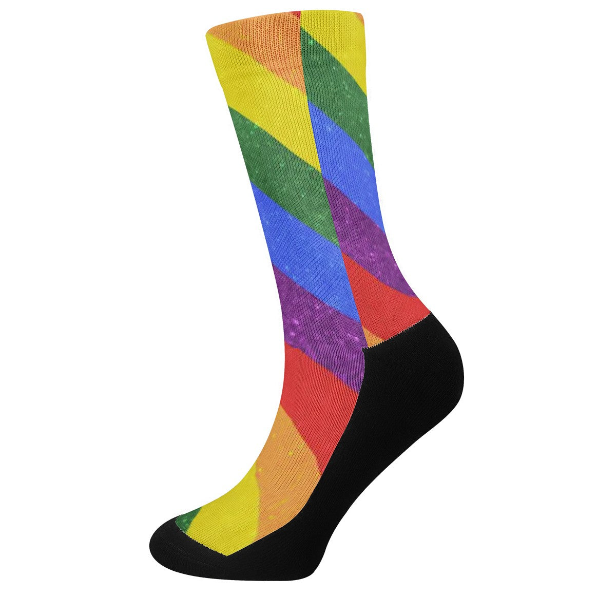 LGBT Pride Motif Pattern Crew Socks