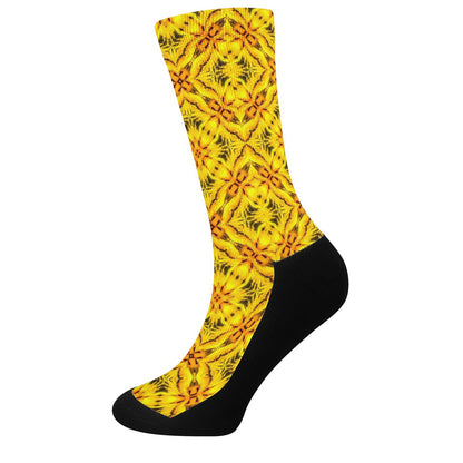 Yellow Toghu: traditional outfit of Northwestern Cameroon Crew Socks