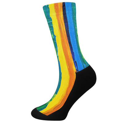 Rainbow Painting Crew Socks