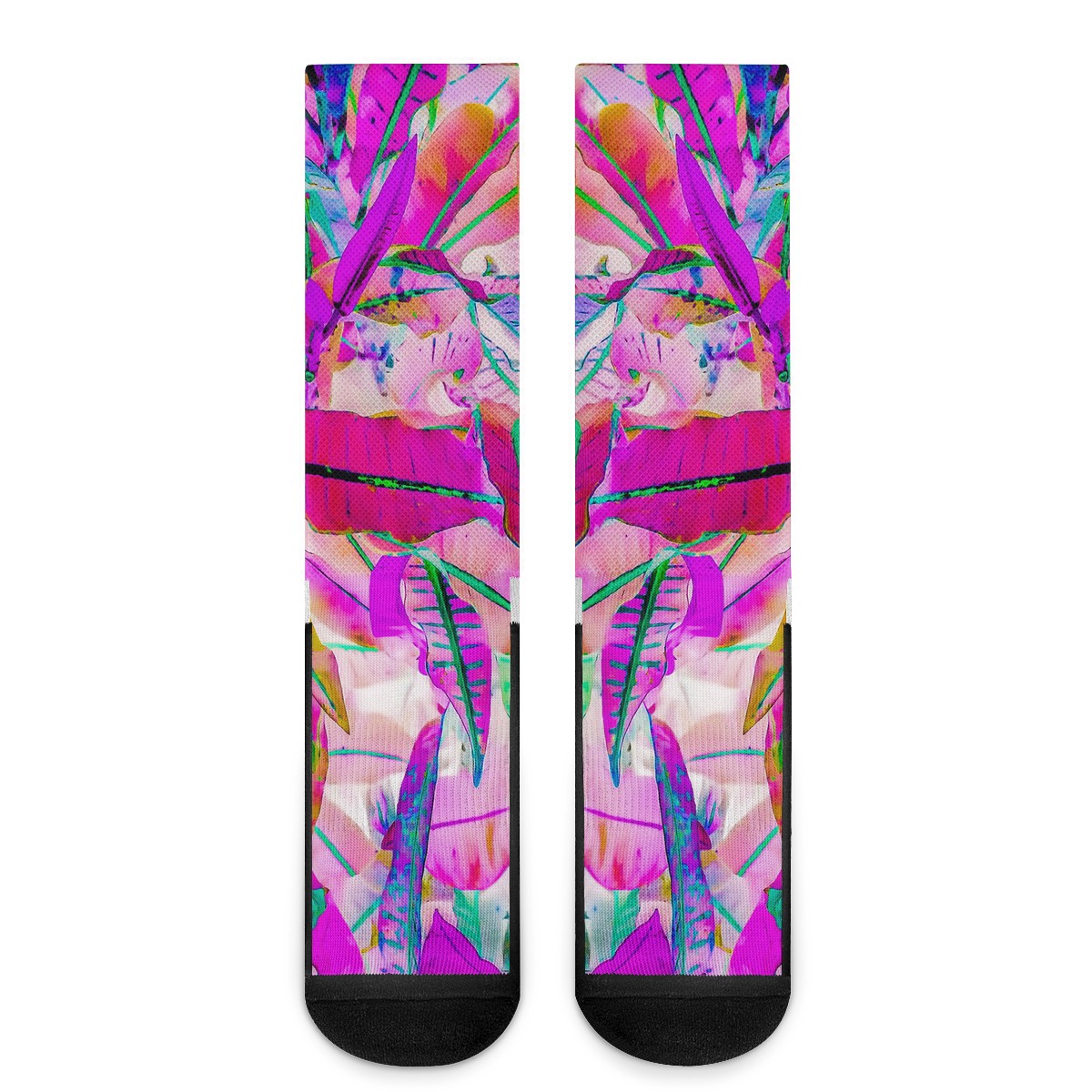 Purple Croton Crew Socks