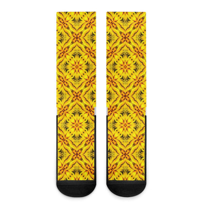 Yellow Toghu: traditional outfit of Northwestern Cameroon Crew Socks