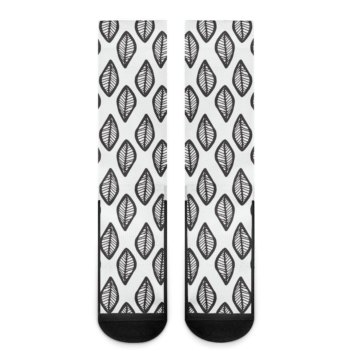 African Mud Print #16 Black and White Crew Socks