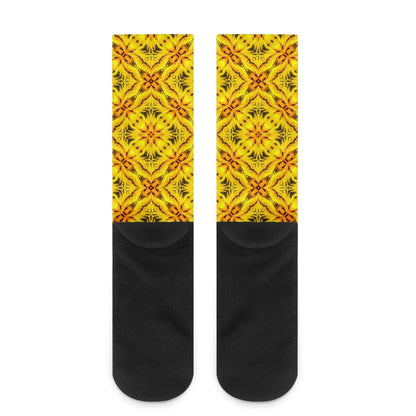 Yellow Toghu: traditional outfit of Northwestern Cameroon Crew Socks