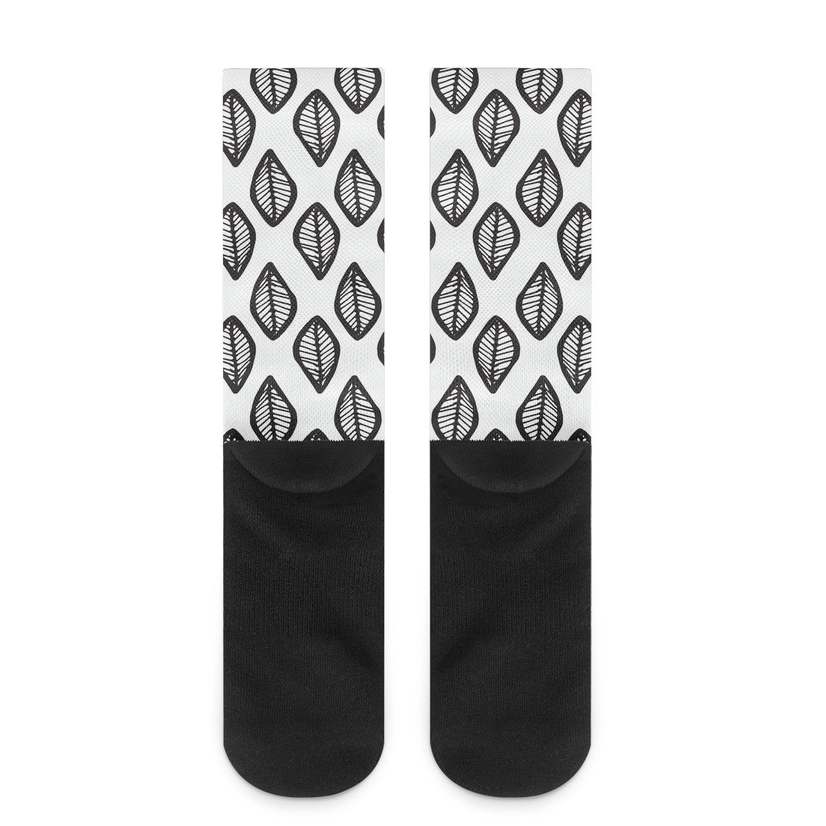 African Mud Print #16 Black and White Crew Socks