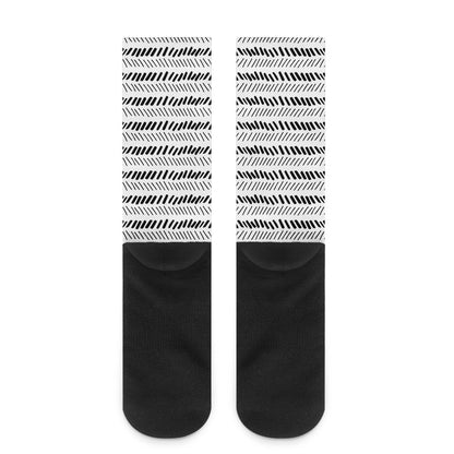 African Mudcloth Crew Socks