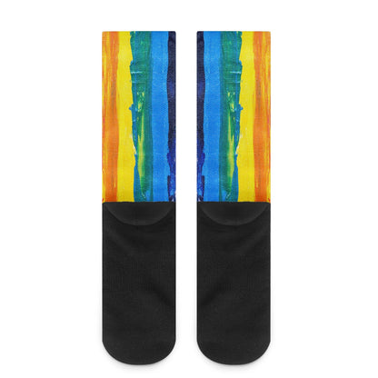 Rainbow Painting Crew Socks