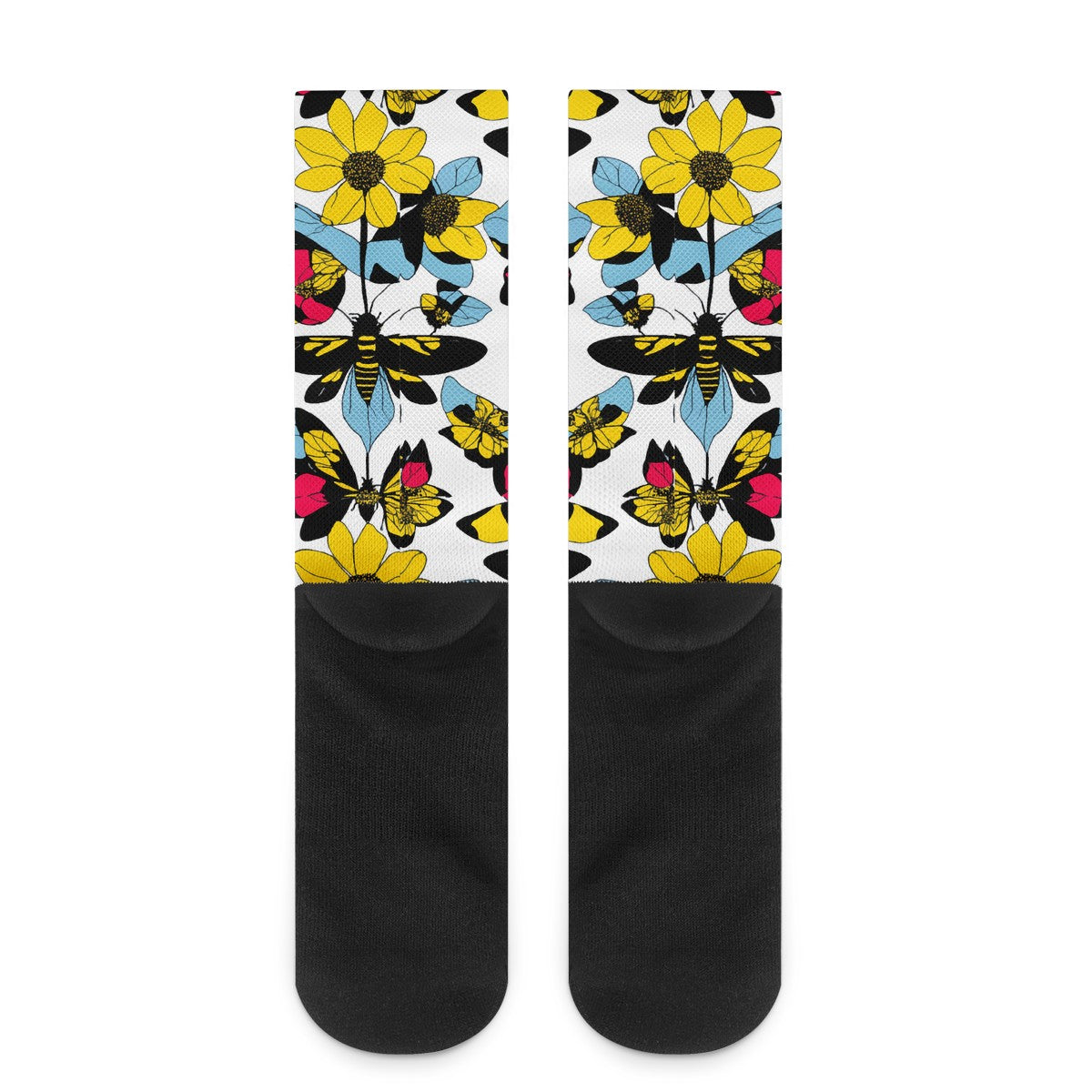 Luxtrini Bees and Sunflowers Crew Socks