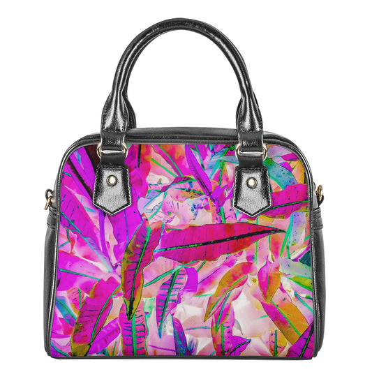 Purple Croton Shoulder Handbags