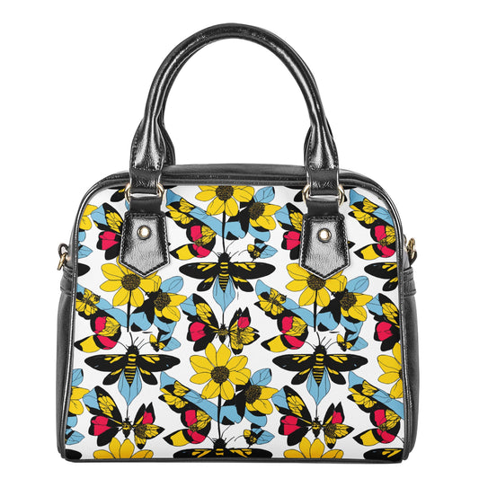 Bees and Sunflowers Shoulder Handbags