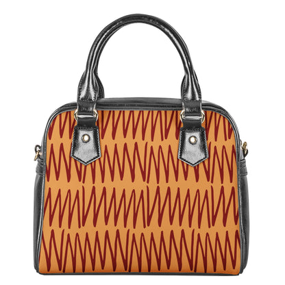 African Ethnic Mudcloth Orange Shoulder Handbags Women ONESIZE