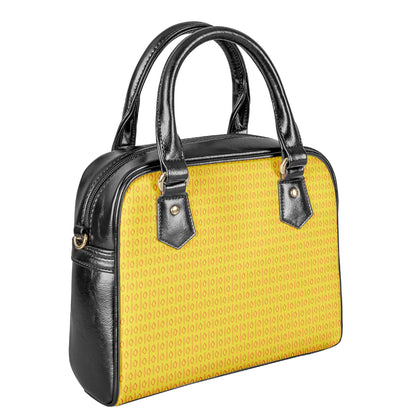 African Mud Print #14 Yellow Shoulder Handbags