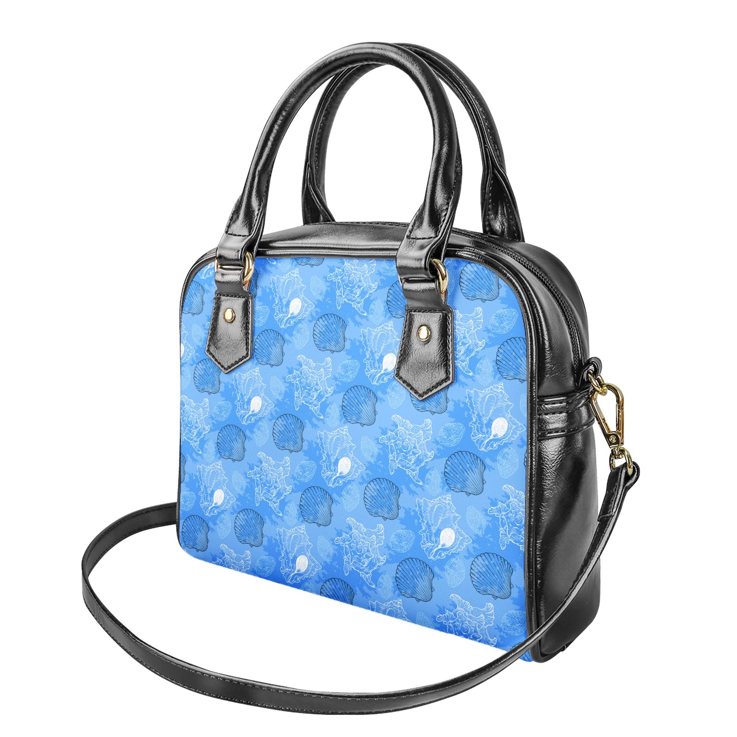 Blue Seashell Ocean Shoulder Handbags