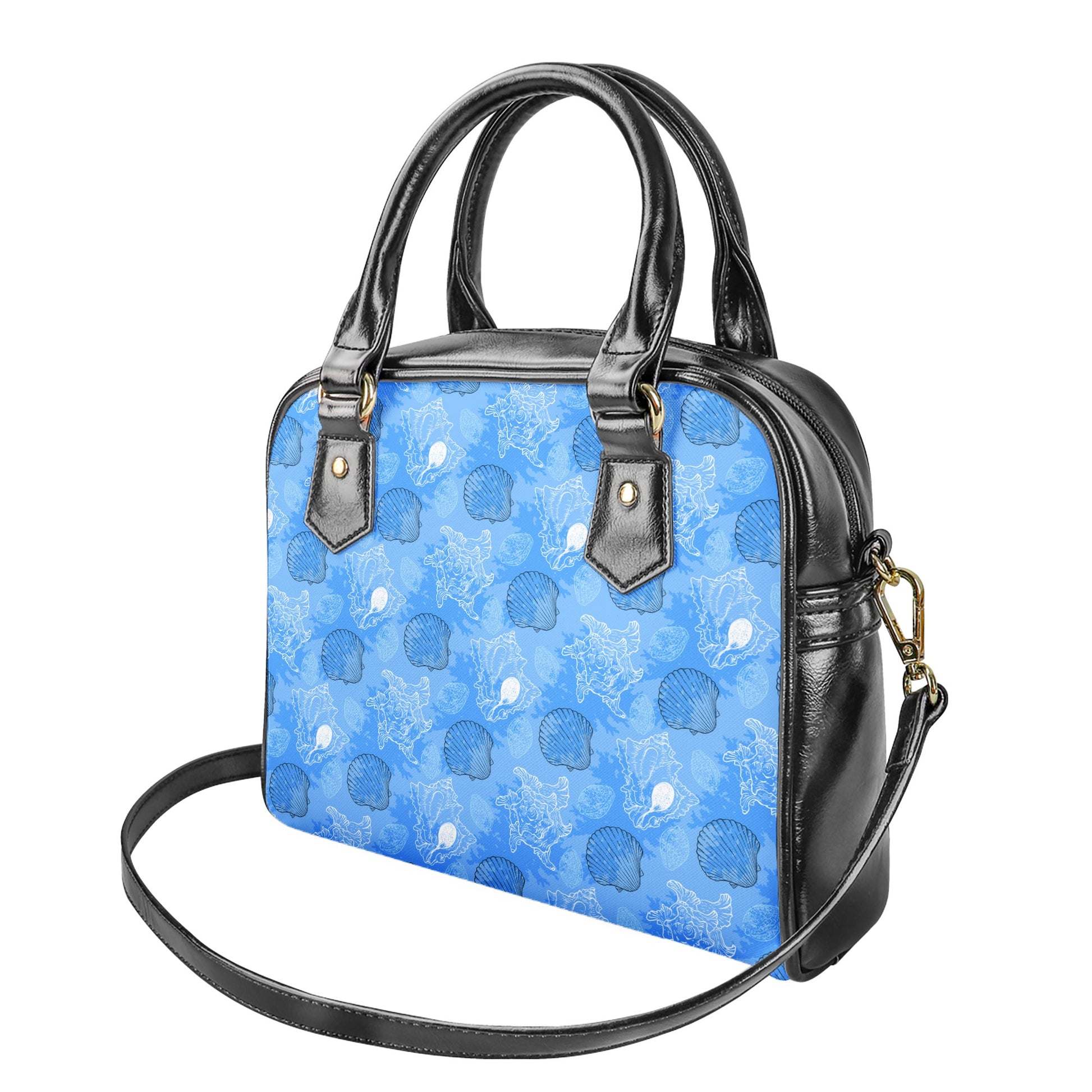 Blue Seashell Ocean Shoulder Handbags