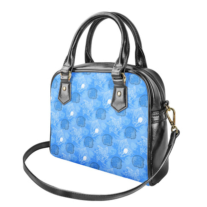 Blue Seashell Ocean Shoulder Handbags