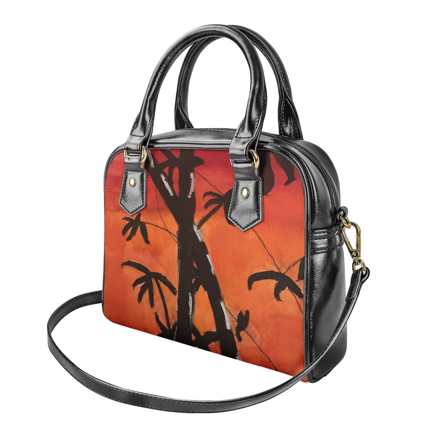 Bamboo at Sunset Shoulder Handbags