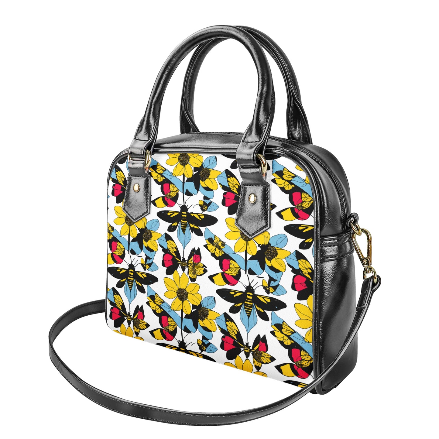 Bees and Sunflowers Shoulder Handbags