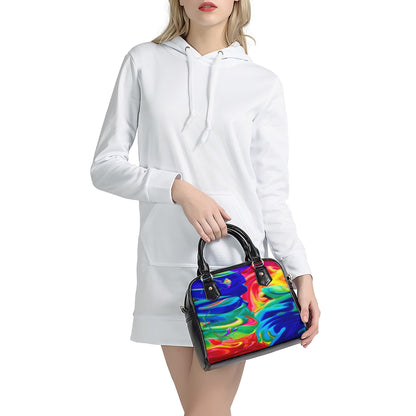 Rainbow Confusion Shoulder Handbags